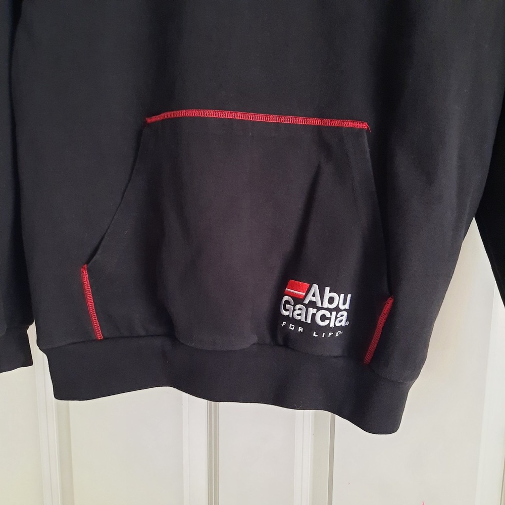 Abu Garcia Hoodie Adult Small Black Sweatshirt‎ Fishing Revo Fleece Sweater - Picture 4 of 11